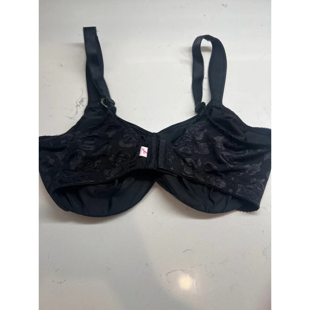 Wacoal Awareness Underwire Bra 85567 Black Floral Lace Full Figure 40DD